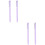4Pièces Nail Art Violet Dotting Picker Durable 5