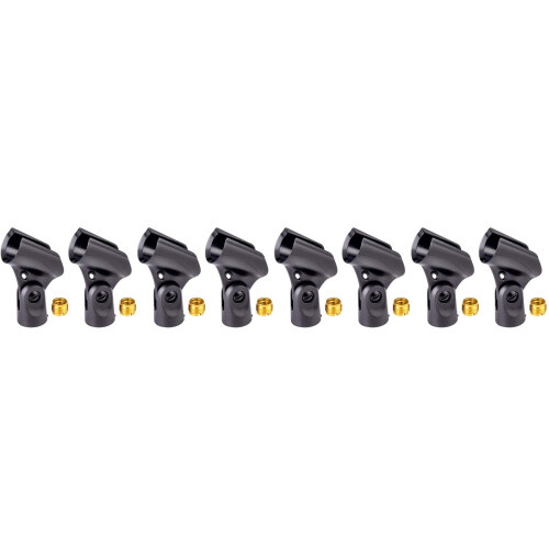 8Pcs Durable Black Microphone Holder Clips for Handheld Mic Stand Use 2