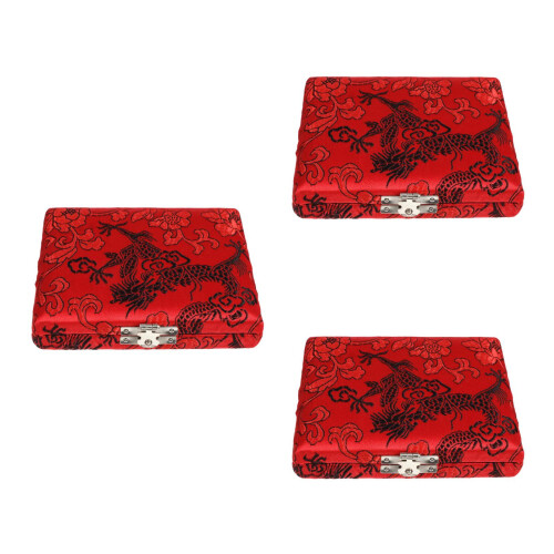 3Pièces Étui Accessoires Oboe Rouge En Toile 6 Anches Durable 2
