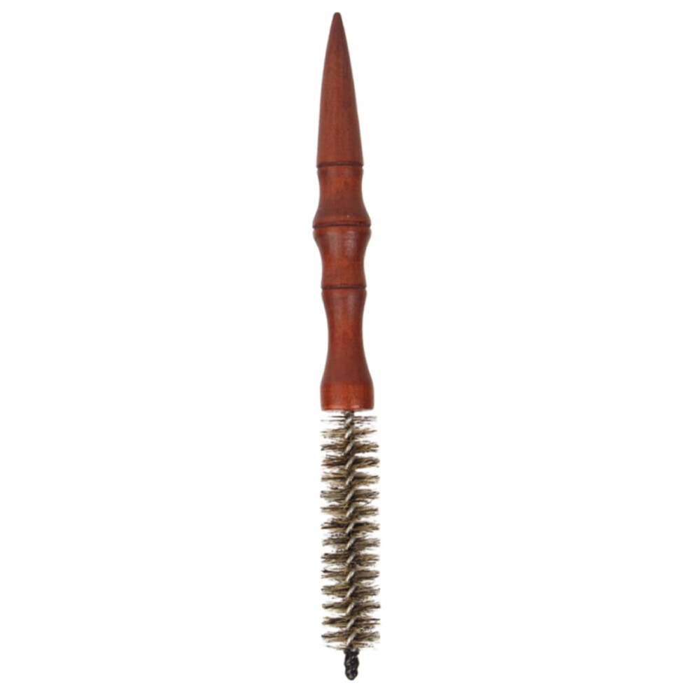 Round Hair Brush for Blow Drying, Small HeatResistant Barrel, Wooden Handle for Precise Curls