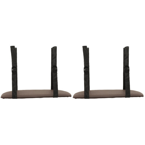 2Pcs Beauty Bed Arm Rest Brown PU Sponge Massage Table Accessory 1