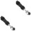 2Pcs Durable Adaptive Spoons Black Plastic Stainless Steel for Elderly 4