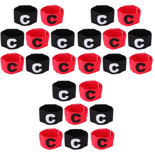 24Pièces Brassards Football Noir Durables 2