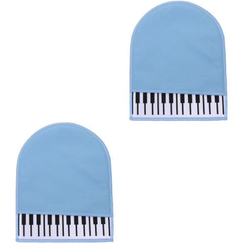 2Pcs Practical Sky-Blue Instrument Cleaning Cloth Durable Dust Wipe 1