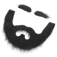 4Ensembles Barbes Fausses En Tissu Noir Pour Enfants Cosplay
