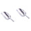 2 Pc Sugar Scoop Ice Cube Food Metal Candy Spoon 3