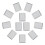 200Pcs White Self-Adhesive Cable Buckles Durable Wire Clips for Office 9