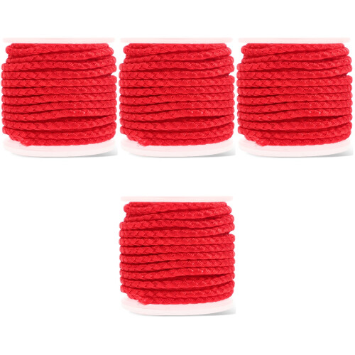 Rood Polyester Vlechtkoord Handvat Touw Voor Knutselprojecten 2