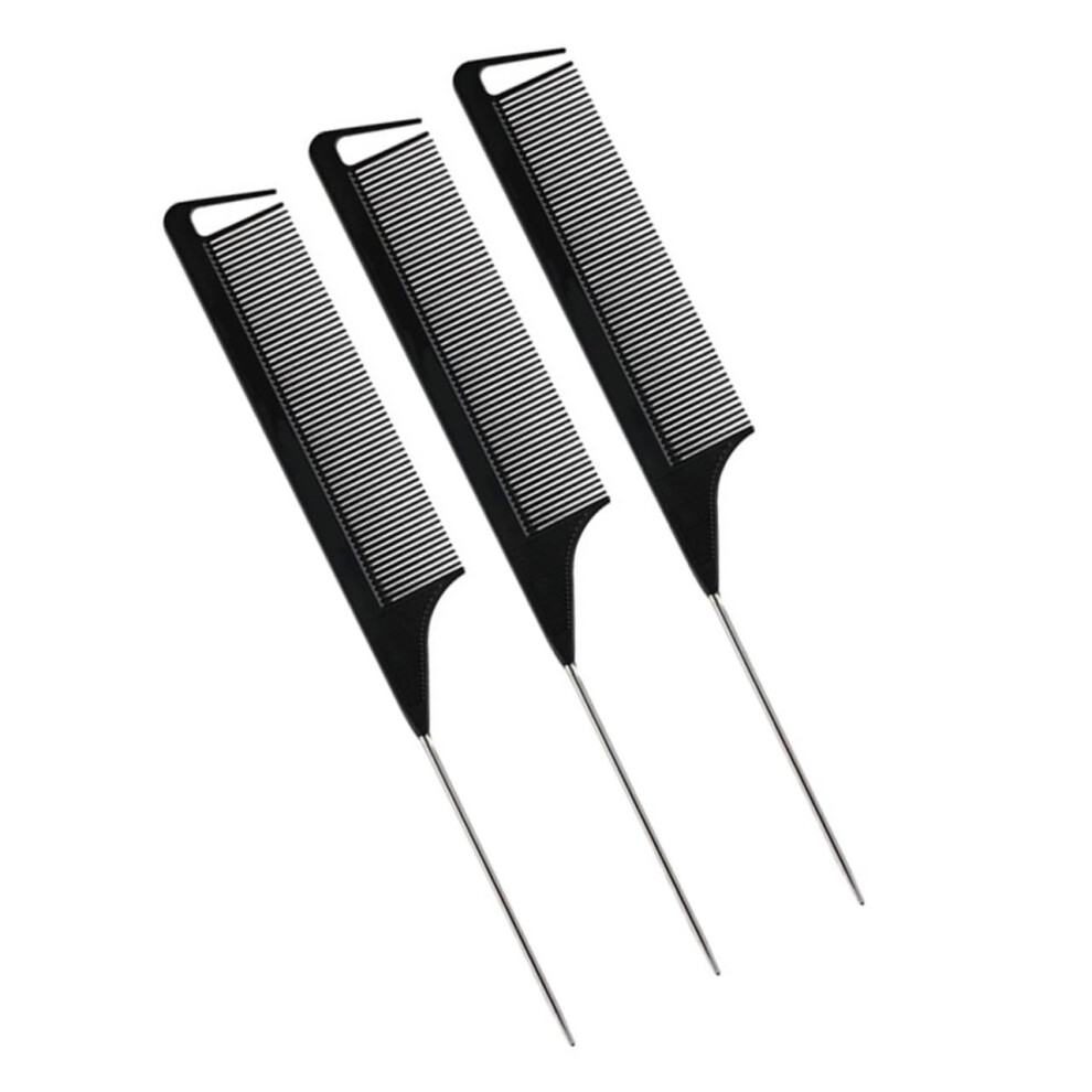 Unisex Professional Hairdressing Clips Set With Rat Tail Combs For Precise Sectioning And Salon Styling