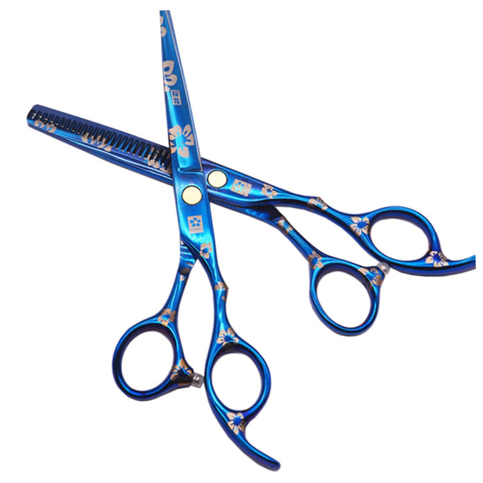 Professional Hair Cutting Scissors with Comb, Smooth Salon Quality, Colorful Finish for Home and Travel