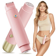 Women's Electric Shaver and Bikini Trimmer, 2in1 Dual Head, IPX7 Waterproof, USBC Rechargeable