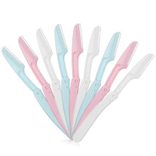 9pcs Razors and Foldable Eyebrow Razors for Women Face, Gentle Exfoliation, 3 Colors