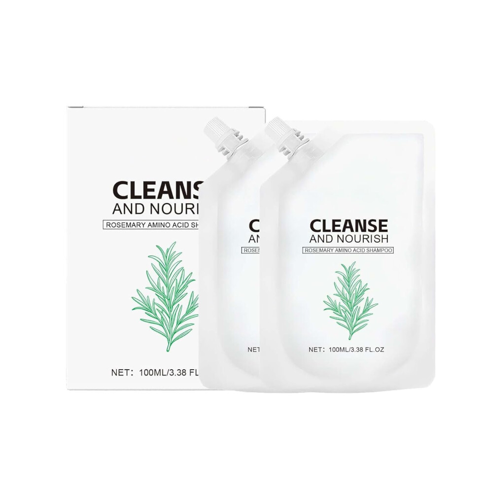 2PCS Rosemary Hair Growth Shampoo for Thinning Hair, Strengthens Roots, Controls Oily Scalp