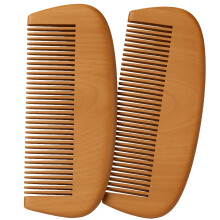 Beard Comb for Men 2 Pack Wooden Wide Tooth AntiStatic Pocket Hair Mustache Grooming Tool