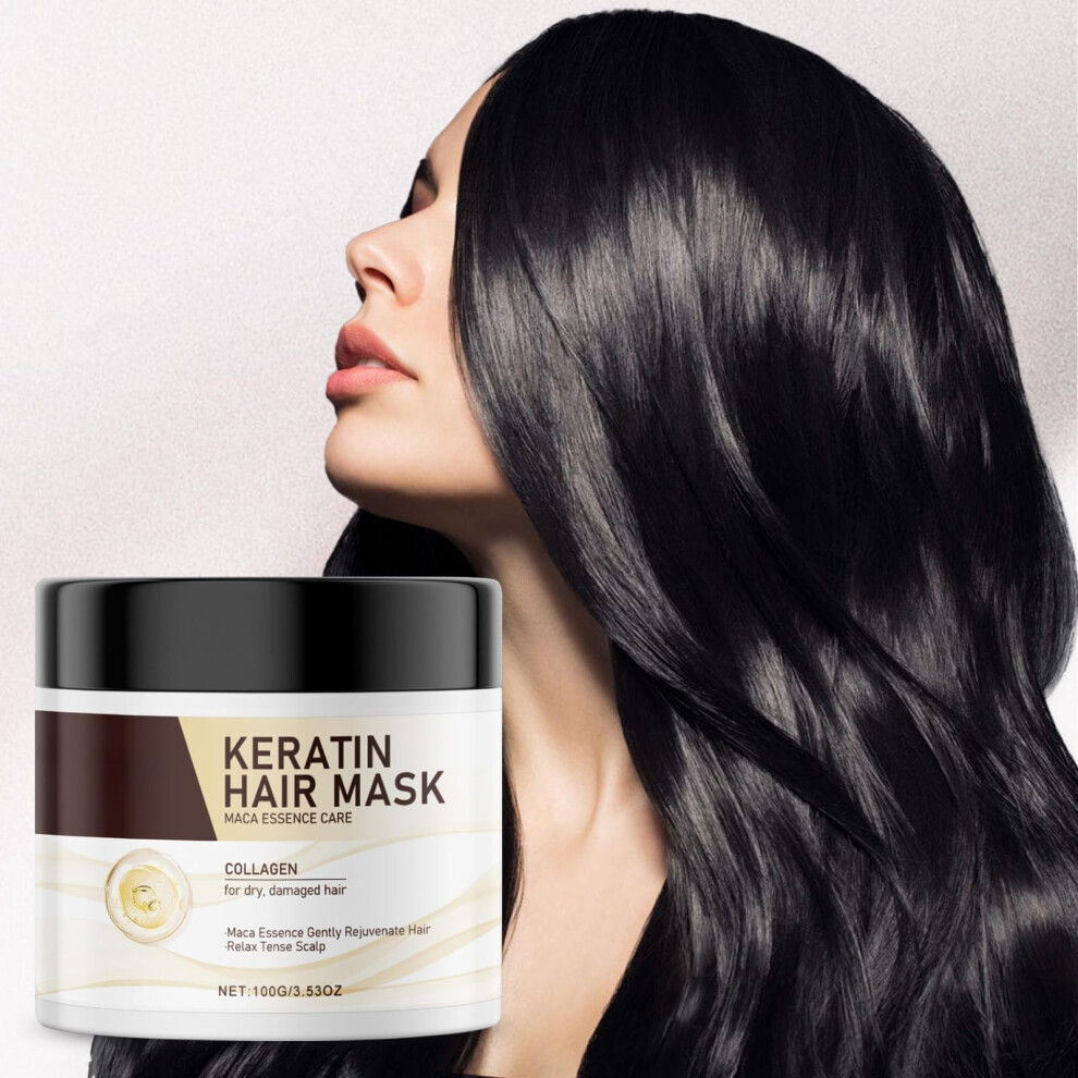 Keratin and Collagen Hair Mask Deep  Conditioning for Damaged and Frizzy Hair 3.53oz