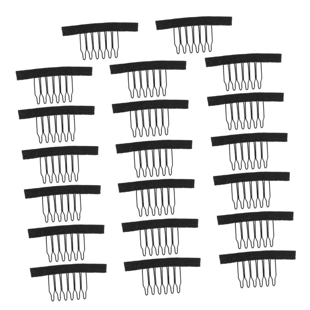 Unisex 20Pcs Durable Snap Comb Wig Clips With Sewing Holes For Secure Hair Extensions And Toupees