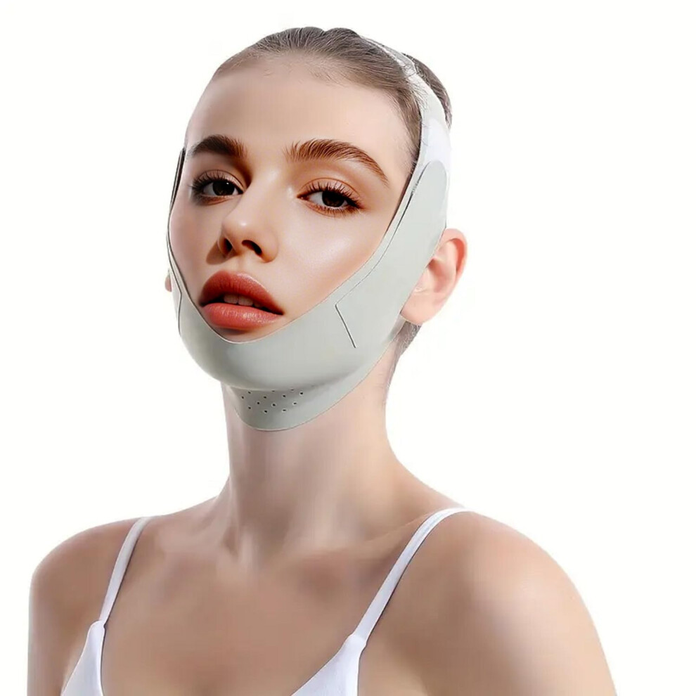 V Line Face Lifting Mask with Breathable Mesh for Women, Double Chin Reducer Strap, Reusable