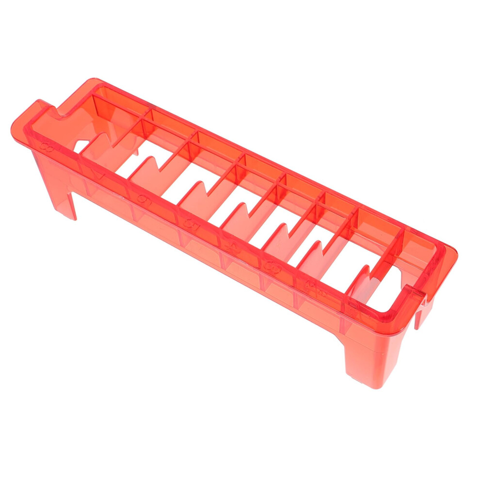 Hair Clipper Guard Organizer With Easy Access For Bathroom And Salon, Red Barber Tool Storage Box 9455672706735