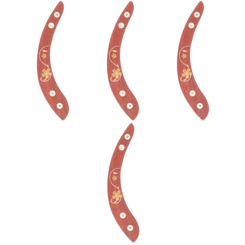 4Pièces Support Main En Bois Marron Pour Guitare Avec Adhésif Solide 2