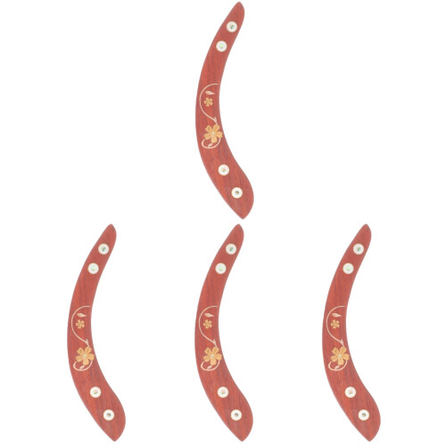 4Pièces Support Main En Bois Marron Pour Guitare Avec Adhésif Solide 1