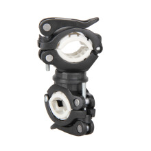 2Pièces Collier Fixation Torche Pivotant 360 Silicone Noir