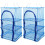 2Pcs Foldable Sky-Blue Clothes Drying Rack Nylon Mesh Hanging Storage 9