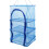 2Pcs Foldable Sky-Blue Clothes Drying Rack Nylon Mesh Hanging Storage 1