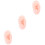 3Pièces Oreilles Silicone Kaki Pratique Modèles Percing 5