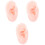 3Pièces Oreilles Silicone Kaki Pratique Modèles Percing 3