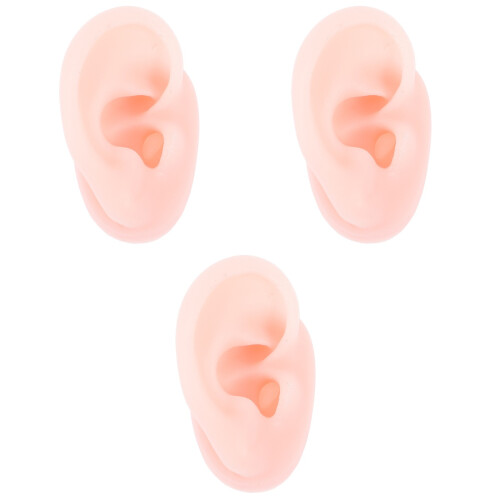3Pièces Oreilles Silicone Kaki Pratique Modèles Percing 2