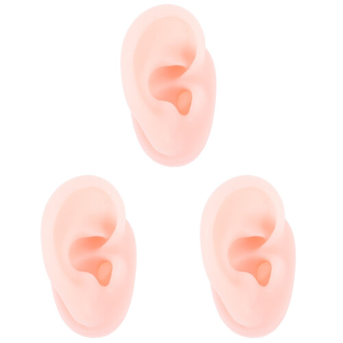 3Pièces Oreilles Silicone Kaki Pratique Modèles Percing 1