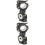 2Pièces Collier Fixation Torche Pivotant 360 Silicone Noir 4