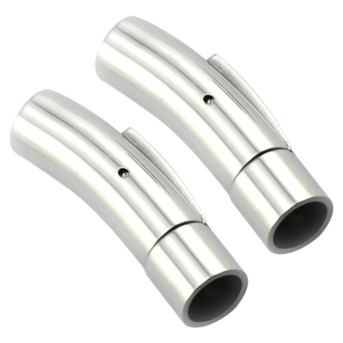 4Pièces Accessoires Cuir Argenté Acier Solide