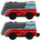 2Pièces Jouet Train Alliage Rouge Durable Pour Enfants 4