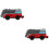 2Pièces Jouet Train Alliage Rouge Durable Pour Enfants 5
