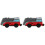2Pièces Jouet Train Alliage Rouge Durable Pour Enfants 2