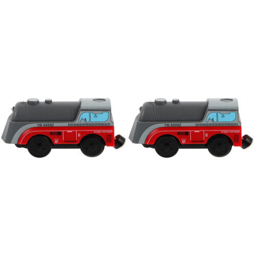 2Pièces Jouet Train Alliage Rouge Durable Pour Enfants 1