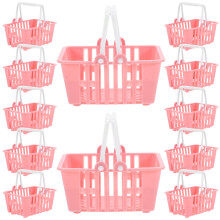 24Pièces Mini Panier Jouet Rose En Plastique Pour Jeux D'enfants