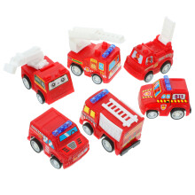 12Pièces Jouets Voitures Plastique Rouges Poussées Enfants Miniatures