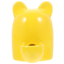 2Pcs Yellow Ceramic Food Bowls for Guinea Pig and Hamster