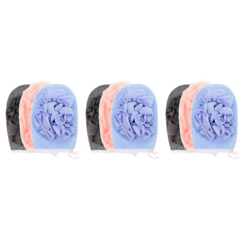 9 Pcs Bath Gloves Rub Mud Flat 2