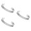 3Pcs Durable Titanium Steel Silver Bracelet for Son Personalized Gift 5