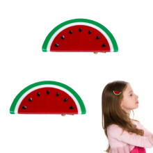 Watermelon Hair Clips for Women Girls, Cute Fruit Alligator Barrettes with Secure Grip, 2Pcs