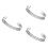 3Pcs Durable Titanium Steel Silver Bracelet for Son Personalized Gift 4