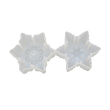 4pcs Snowflakes Shape Mold Diy Epoxy Gel Molds Creative Baking Silicone Moulds