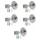 5Pcs Stainless Steel Wall-Mounted Adjustable Shower Head Holder Silver 6