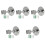 5Pcs Stainless Steel Wall-Mounted Adjustable Shower Head Holder Silver 3