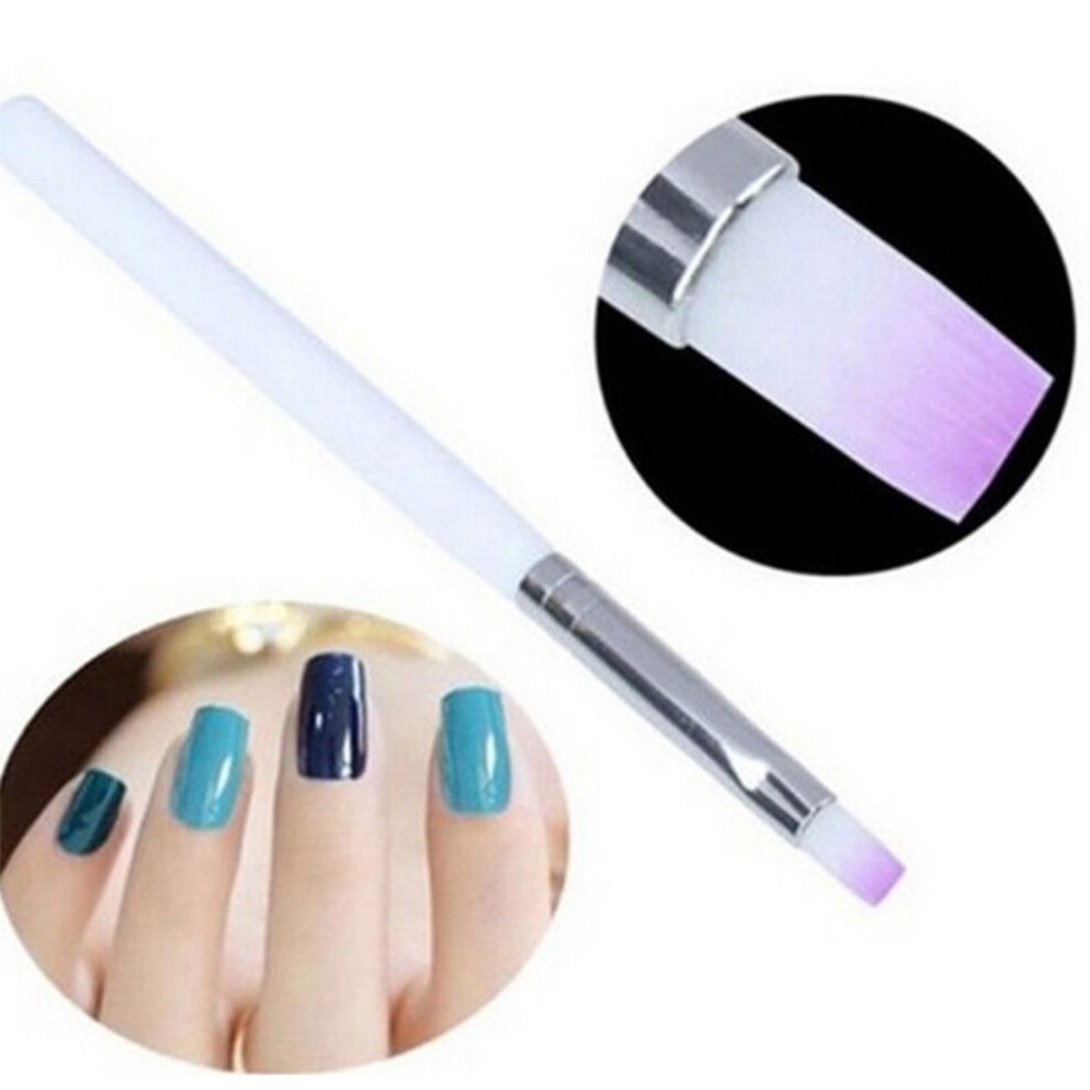 Artibetter White/Light 9Pcs Professional Nail Brush Pen For Manicure Gel Builder Nail Art Painting Brush Cover