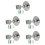 5Pcs Stainless Steel Wall-Mounted Adjustable Shower Head Holder Silver 5
