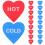 100Pcs Acrylic Hot and Indicator Stickers Assorted 1